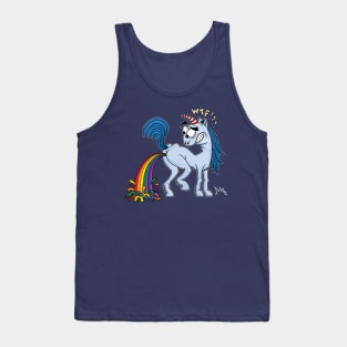 Unicorn Pooping Rainbow Dark Tank Top